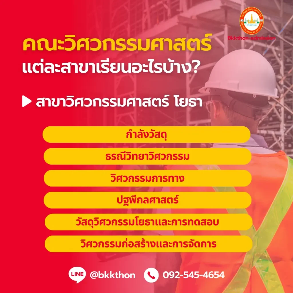 คณะวิศวกรรมศาสตร์ ที่ม.กรุงเทพธนบุรีมีสาขาอะไรบ้าง? เรียนอะไรบ้าง? จบไปเป็นอะไร?