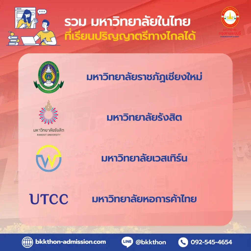 รวม มหาวิทยาลัยในไทย ที่เรียนปริญญาตรีออนไลน์ เรียบจบได้วุฒิ -02